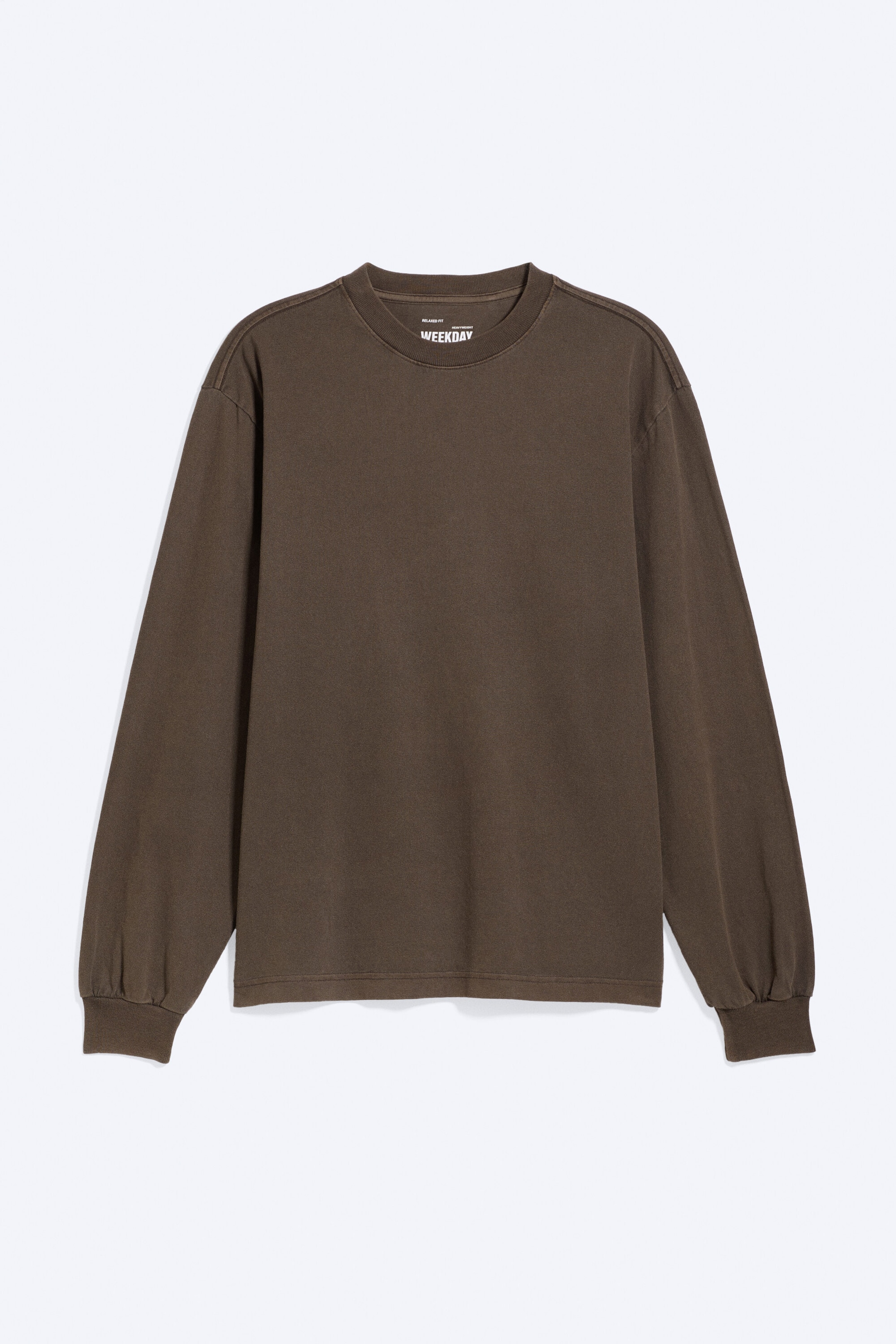 Dark Brown - Relaxed Long-Sleeved T-shirt - 3