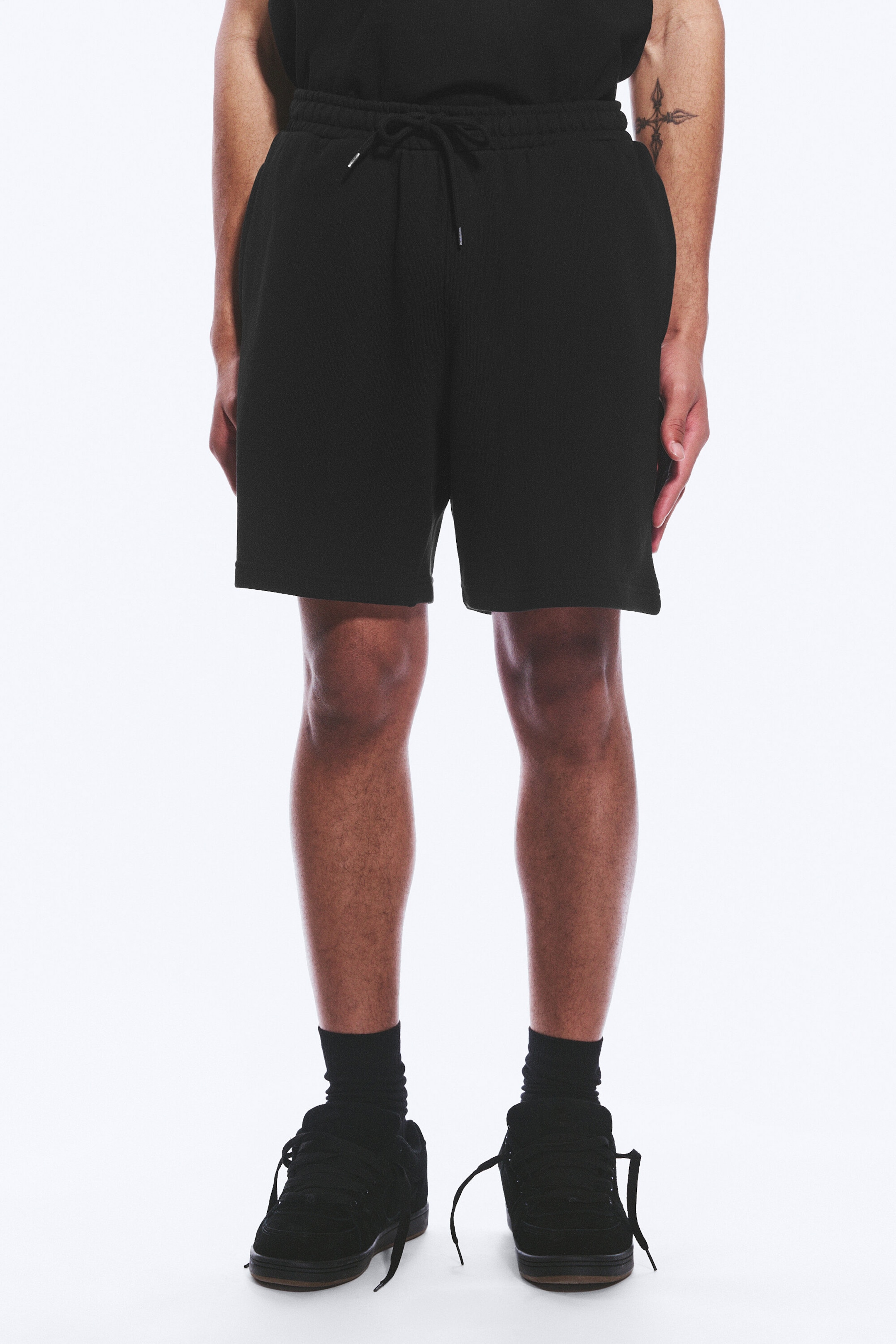 Black - Relaxed Terry Shorts - 3