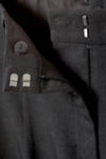 Dark Grey Melange - Low Rise Loose Pleated Suiting Trousers - 1