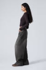 Ash Black - Black - Astro Loose Baggy Leg Jeans - 6