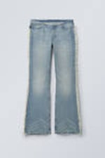 Aeon Blå - Nova smala bootcut fransade jeans - 0