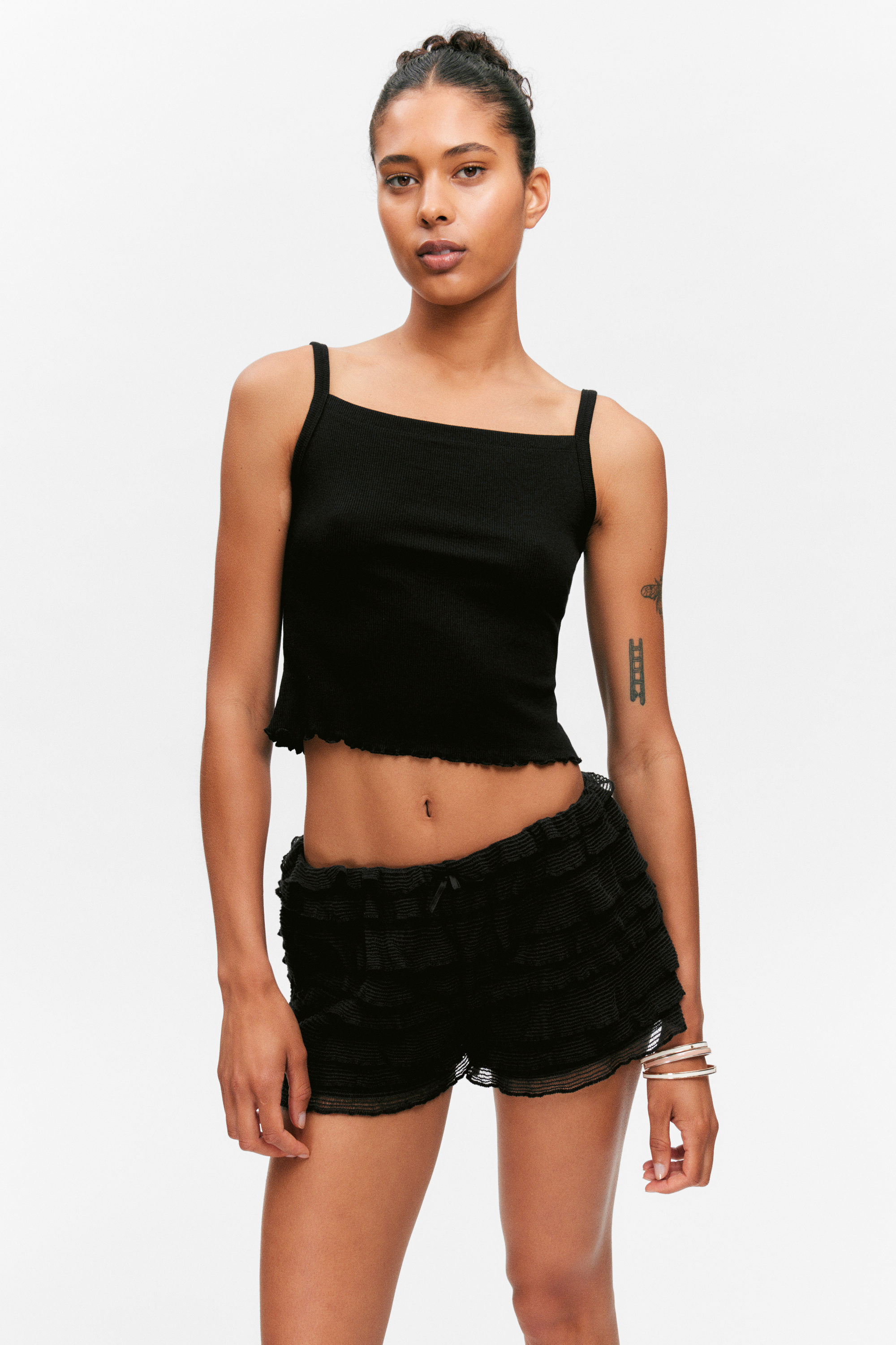 #272628 - Croppad ribbad tanktop - 2