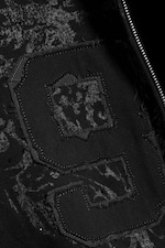 Black - 99 - Weiter Hoodie mit Reißverschluss und Print - 1