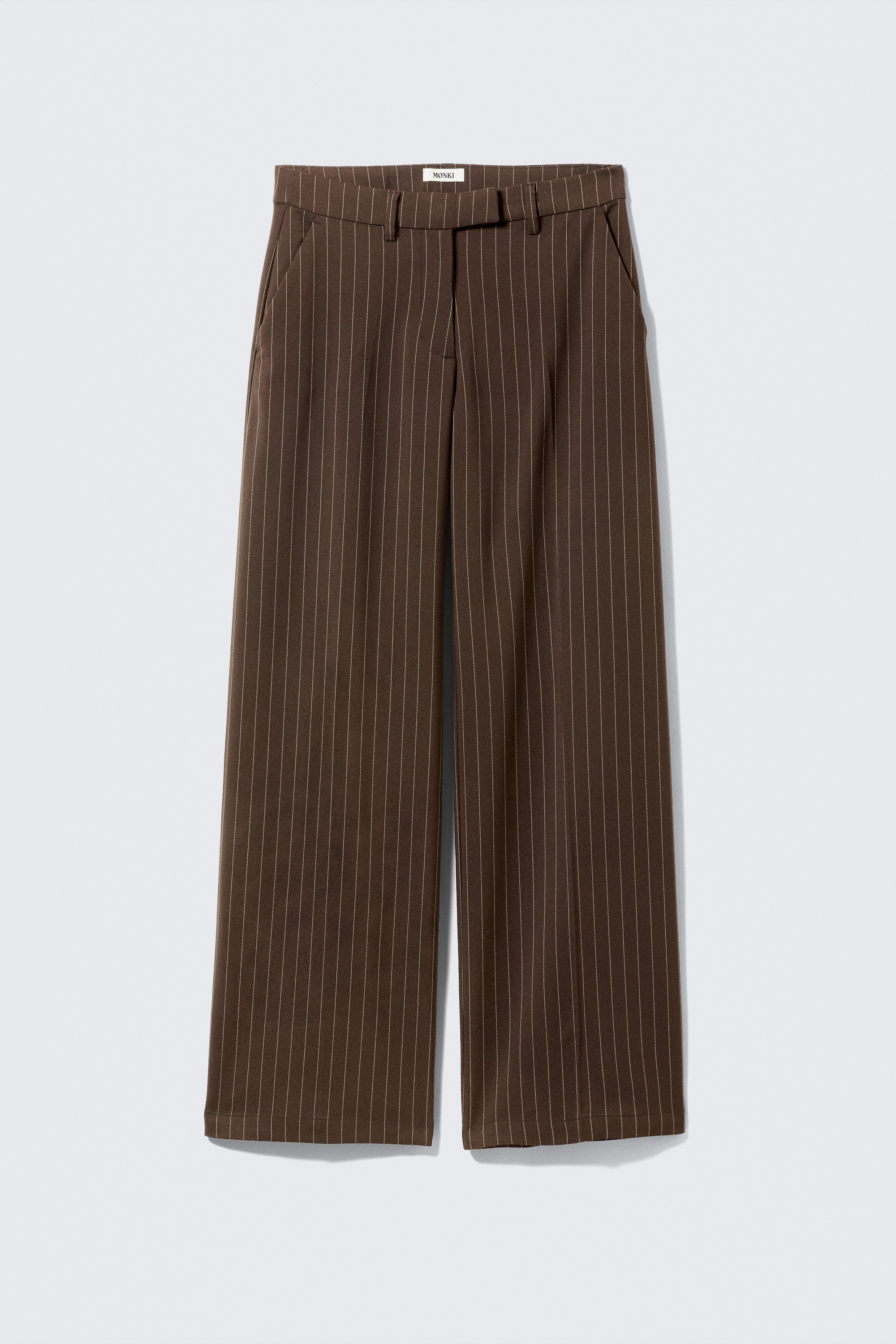 Pantaloni sartoriali a vita bassa - Brown Pinstripe/Nero/Grigio scuro mélange/Grigio scuro - Righe glitter