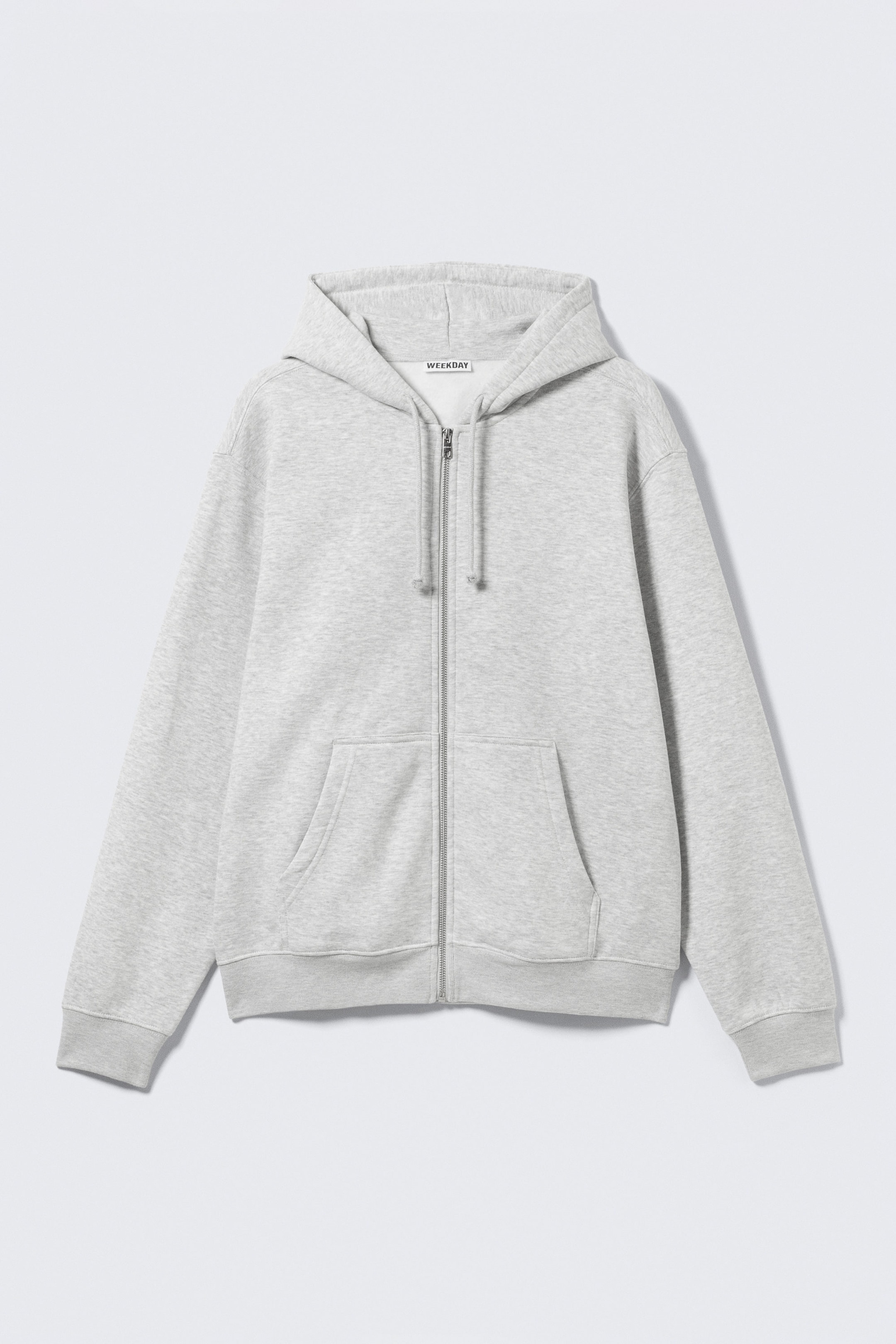 Grau meliert - Klassischer Zip-Hoodie - 3