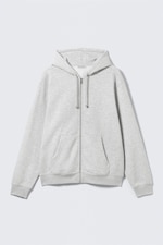 Grau meliert - Klassischer Zip-Hoodie - 3