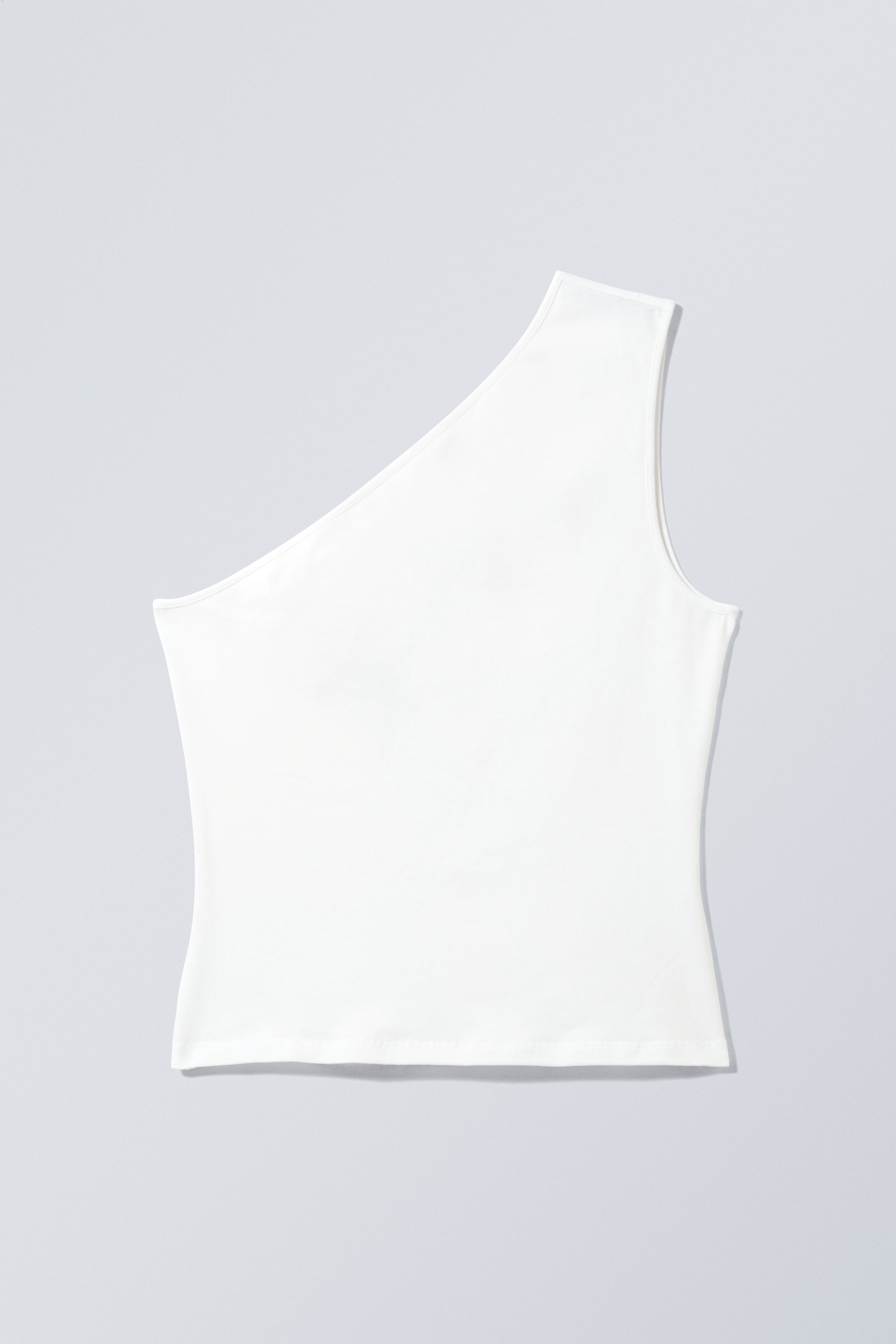White - Cindy one shoulder tank - 0