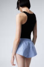Light Blue - Mini Cotton Shorts - 2