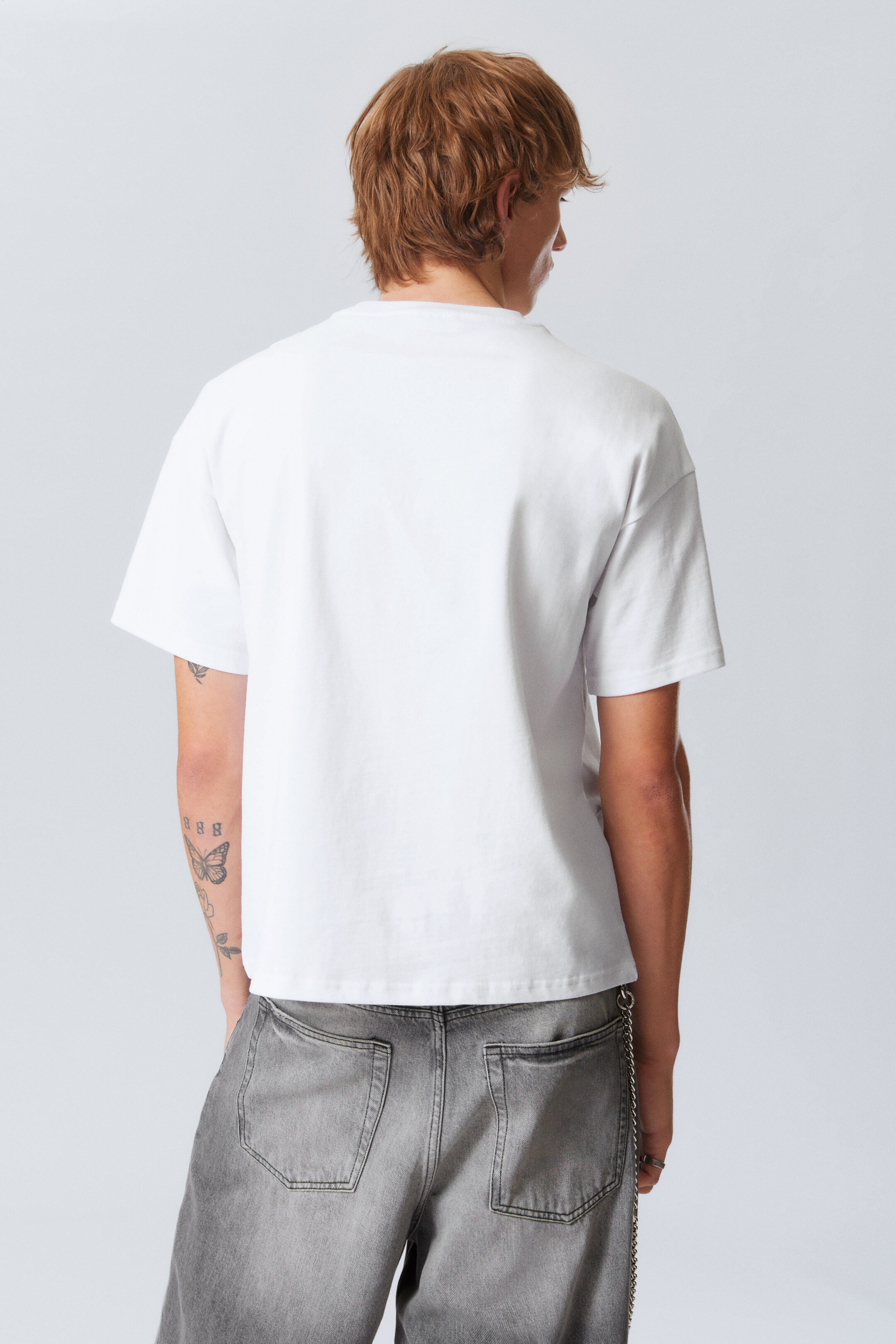Nagyobb kép megtekintése: Great Boxy Printed Graphic Tee - Fehér - Rózsaszín Sad Man - FÉRFI | H&M HU 3