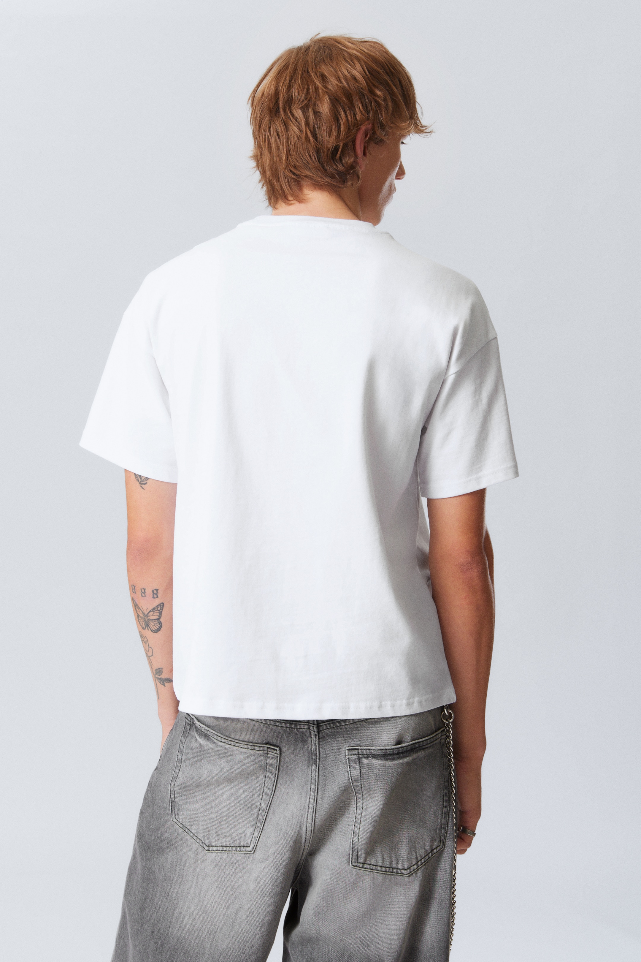 Agrandir l'image: T-shirt carré à imprimé graphique Great - White - Pink Sad Man - HOMME | H&M FR 3