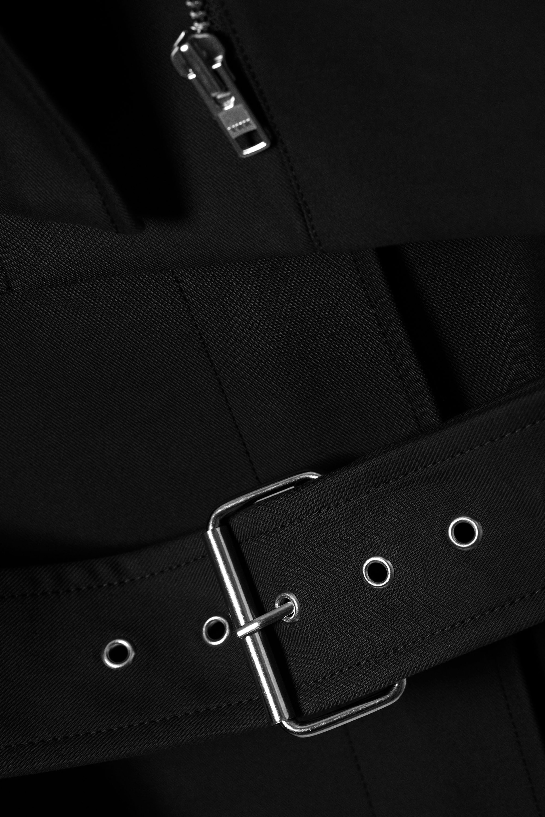 Noir - Trench technique superposé - 8