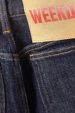 Blue Rinse – Bleu foncé - Jupe longue ajustée en denim taille basse - 7