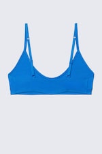 Bright Blue - Inez Scooped Cotton Bralette - 1