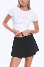 Black - Relaxed Pleated Mini Suiting Shorts - 0