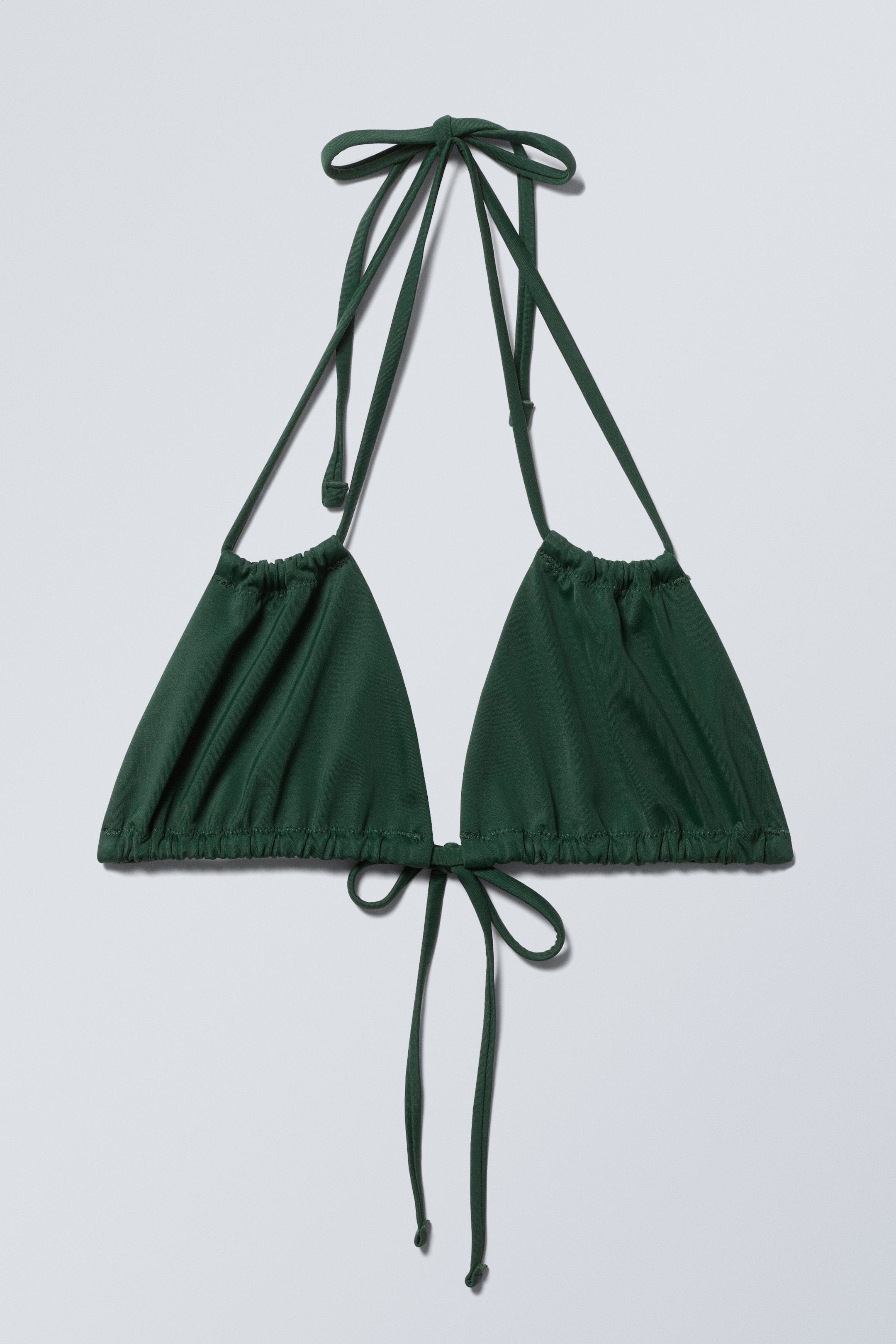 Mörkgrön - Breeze bikini-topp med knyt - 1