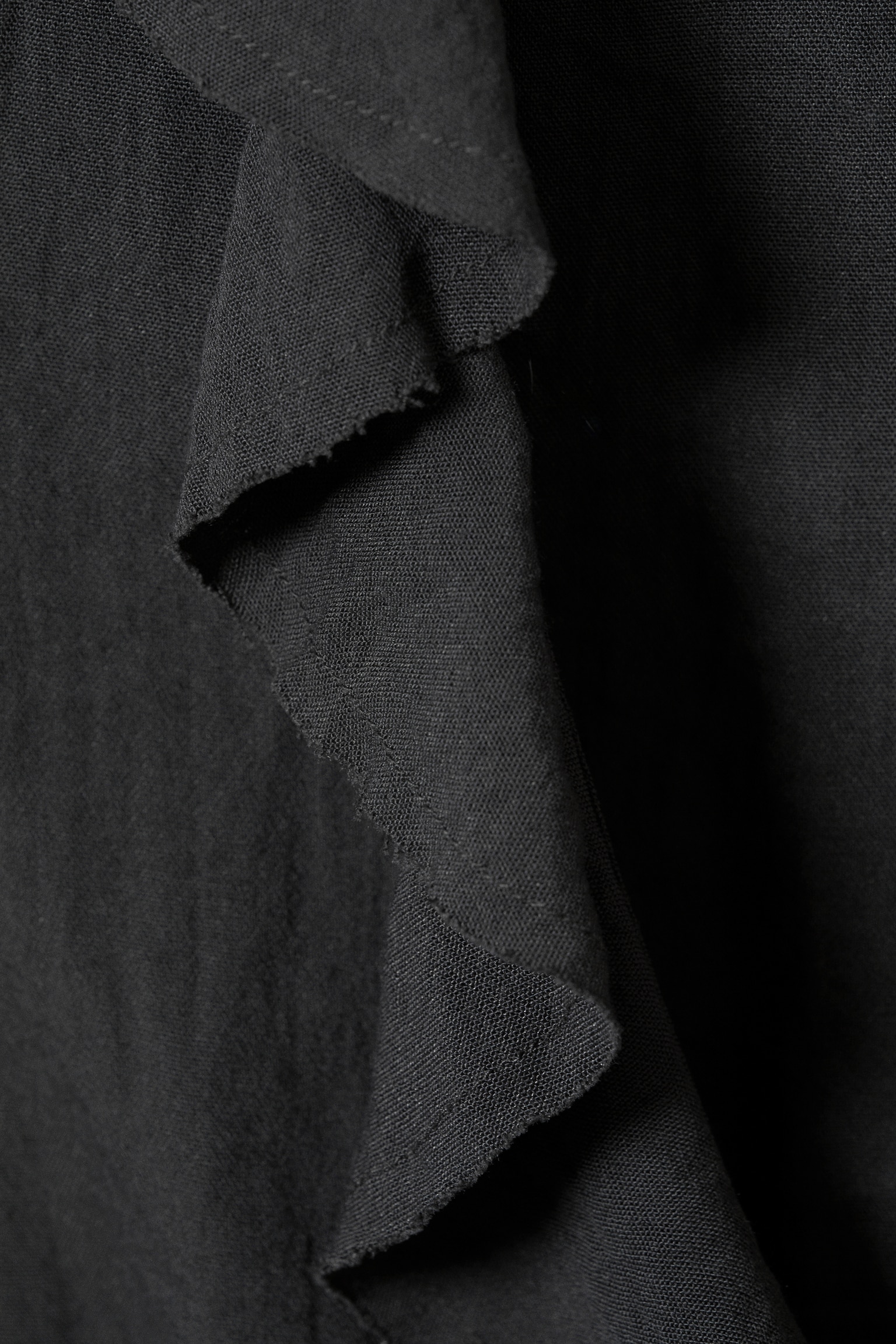 Frilled Tie-Front Top - Dark Grey/Light Grey/White - 6
