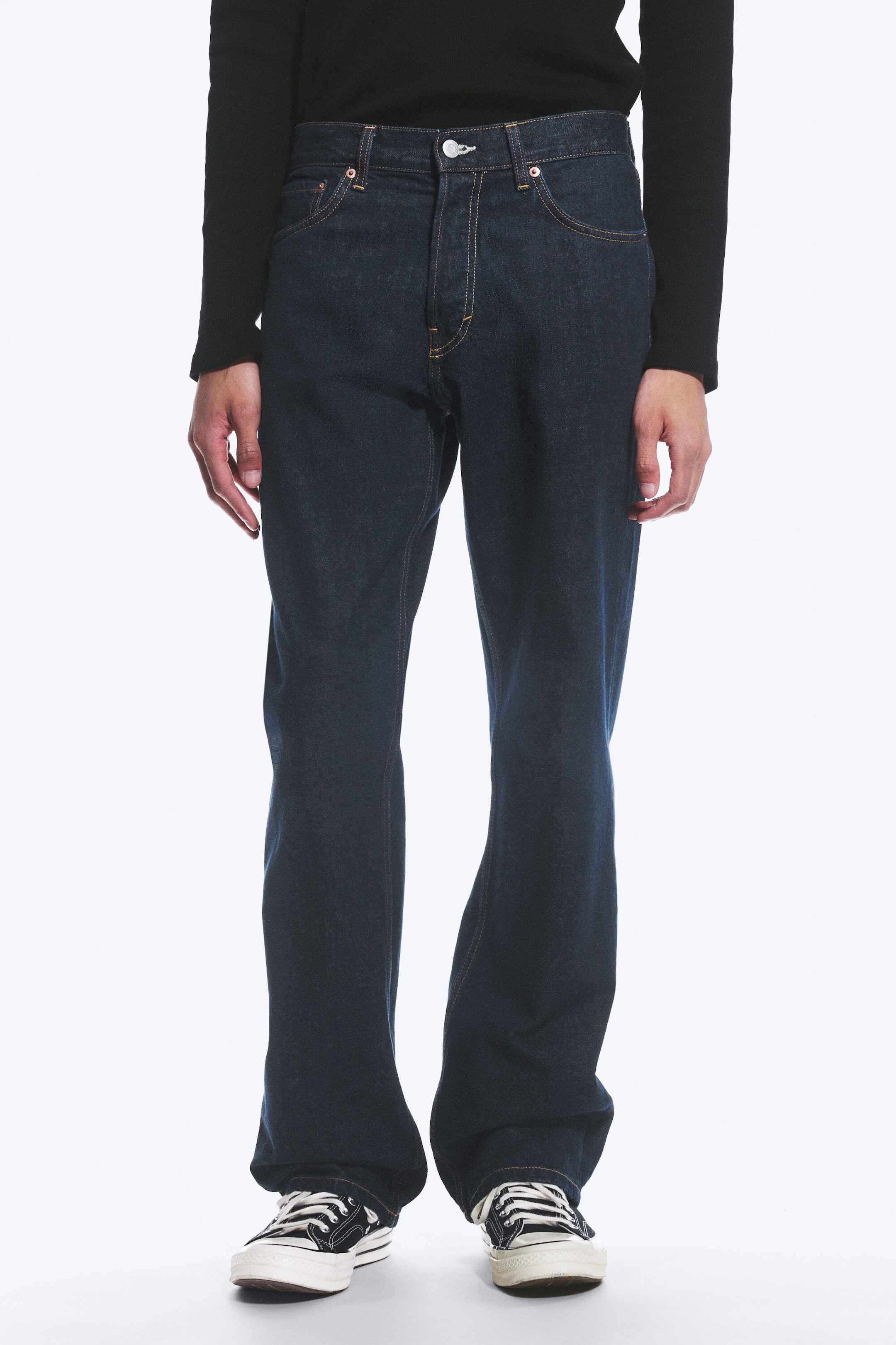 Blue Rinse - Orbit Mid Rise Regular Straight Leg Jeans - 2