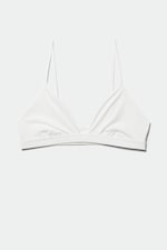 White - Soft Triangle Bralette - 0