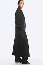 Dark Grey - Recycled Wool Blend Coat - 3