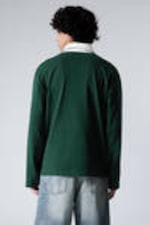 Dark Green - Long-Sleeved Rugby Shirt - 2