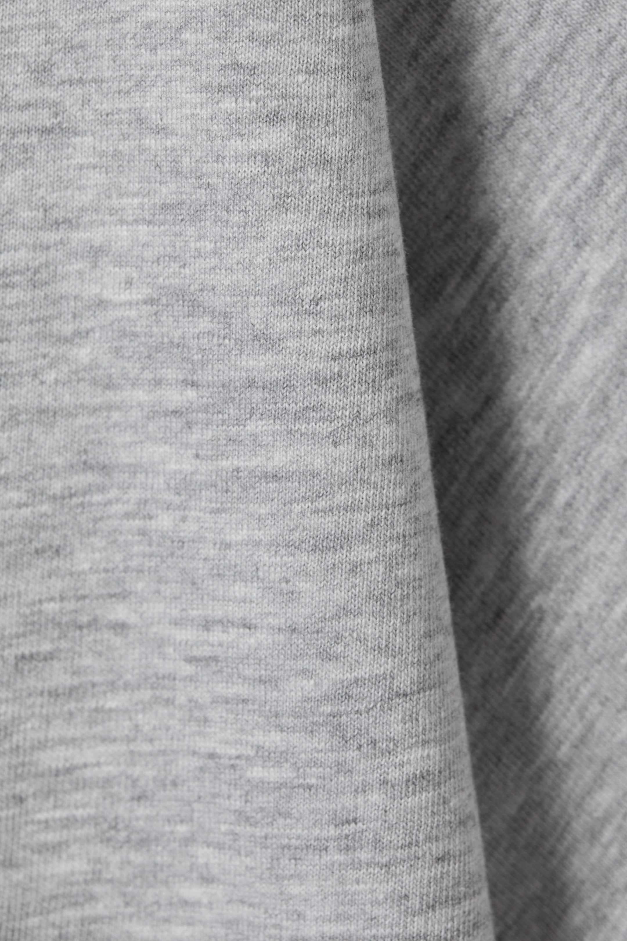 Grijs gemêleerd - Ruimvallend boxy T-shirt van katoen - 1