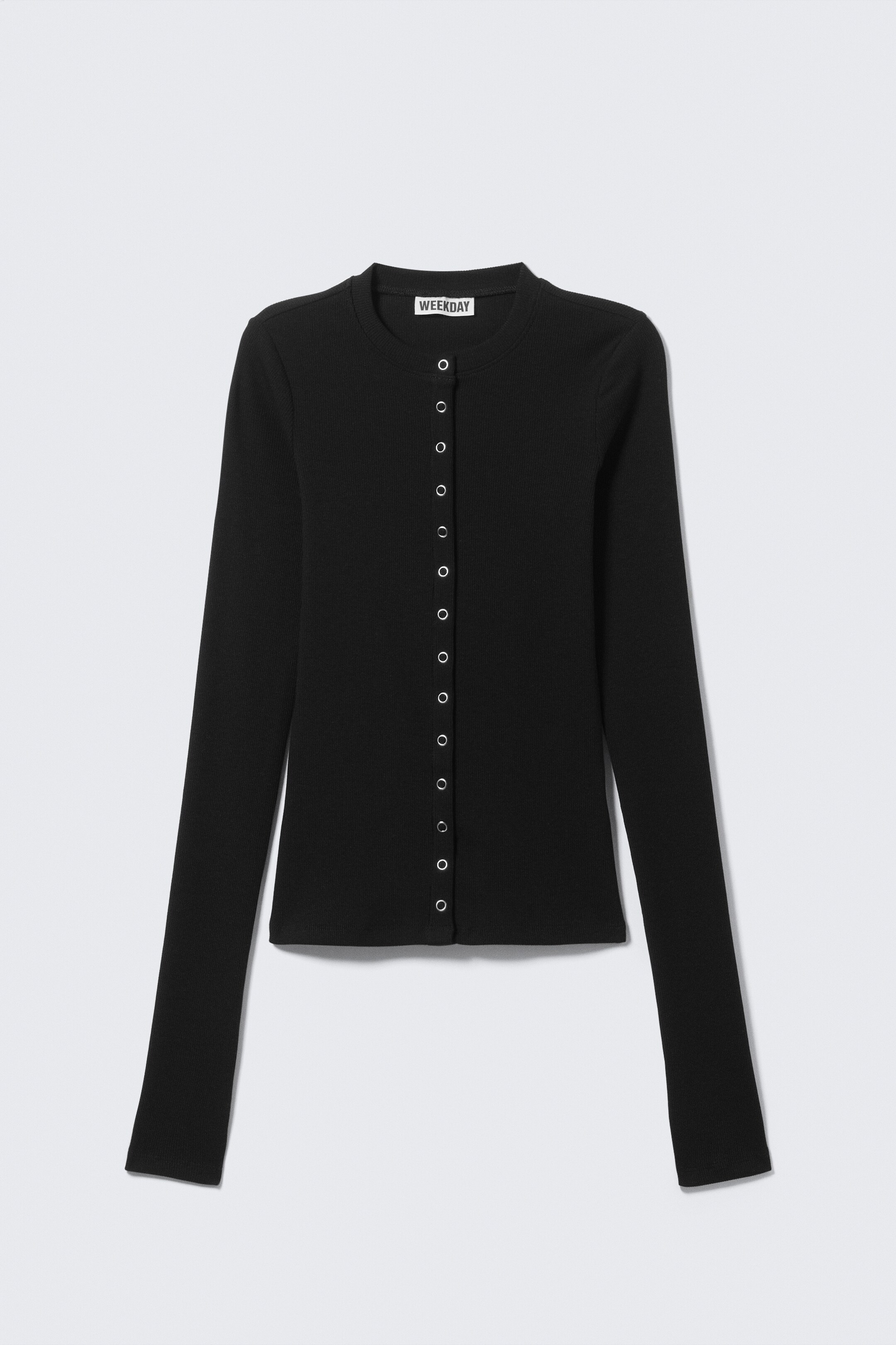 Agrandir l'image: Cardigan côtelé à manches longues - Noir - FEMME | H&M CH 4