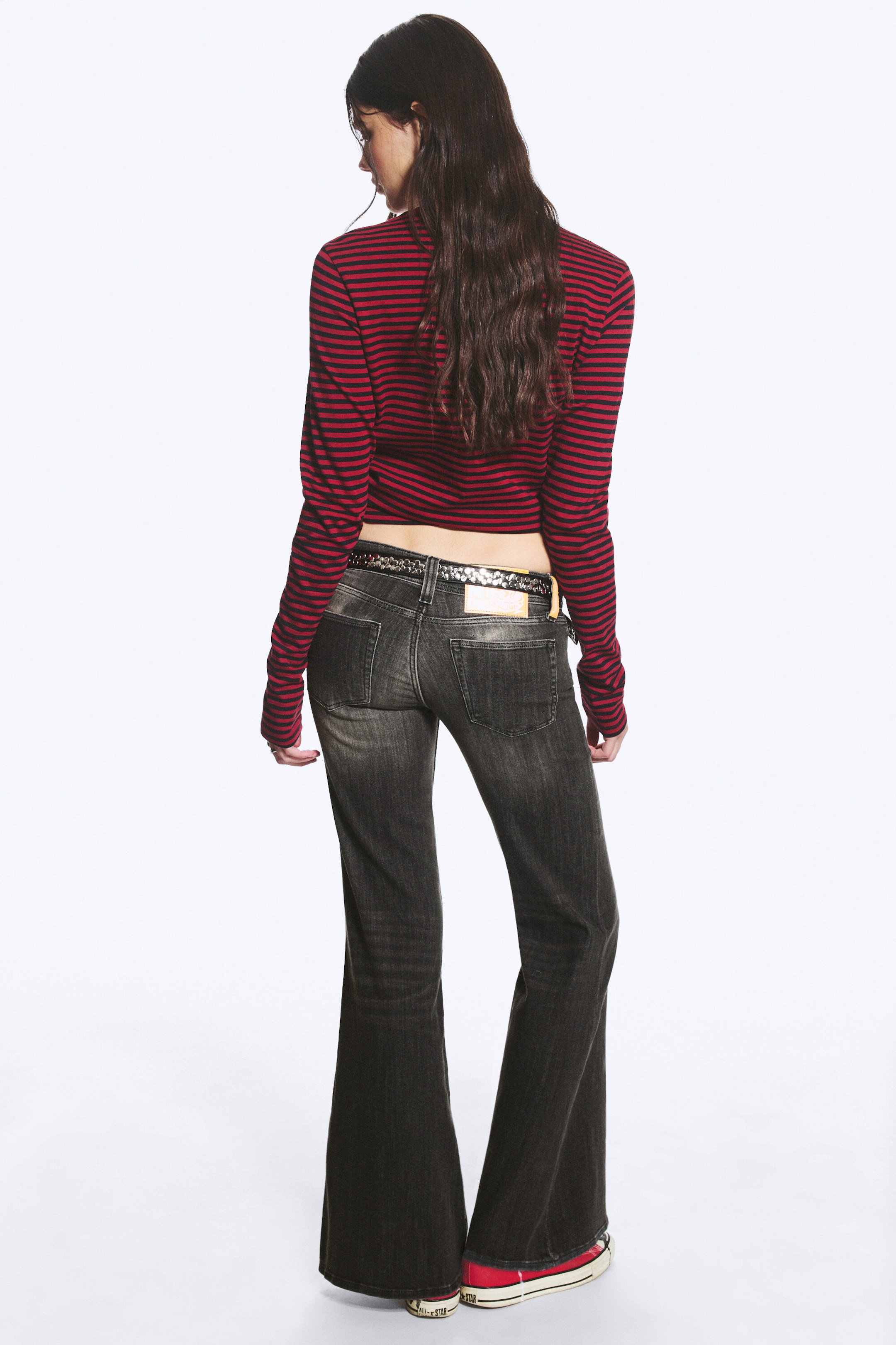 Mustard Black - Black - FLARE LOW RISE FLARED SKINNY JEANS - 4