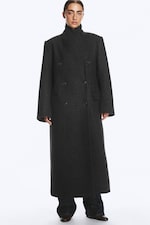Dark Grey - Recycled Wool Blend Coat - 1