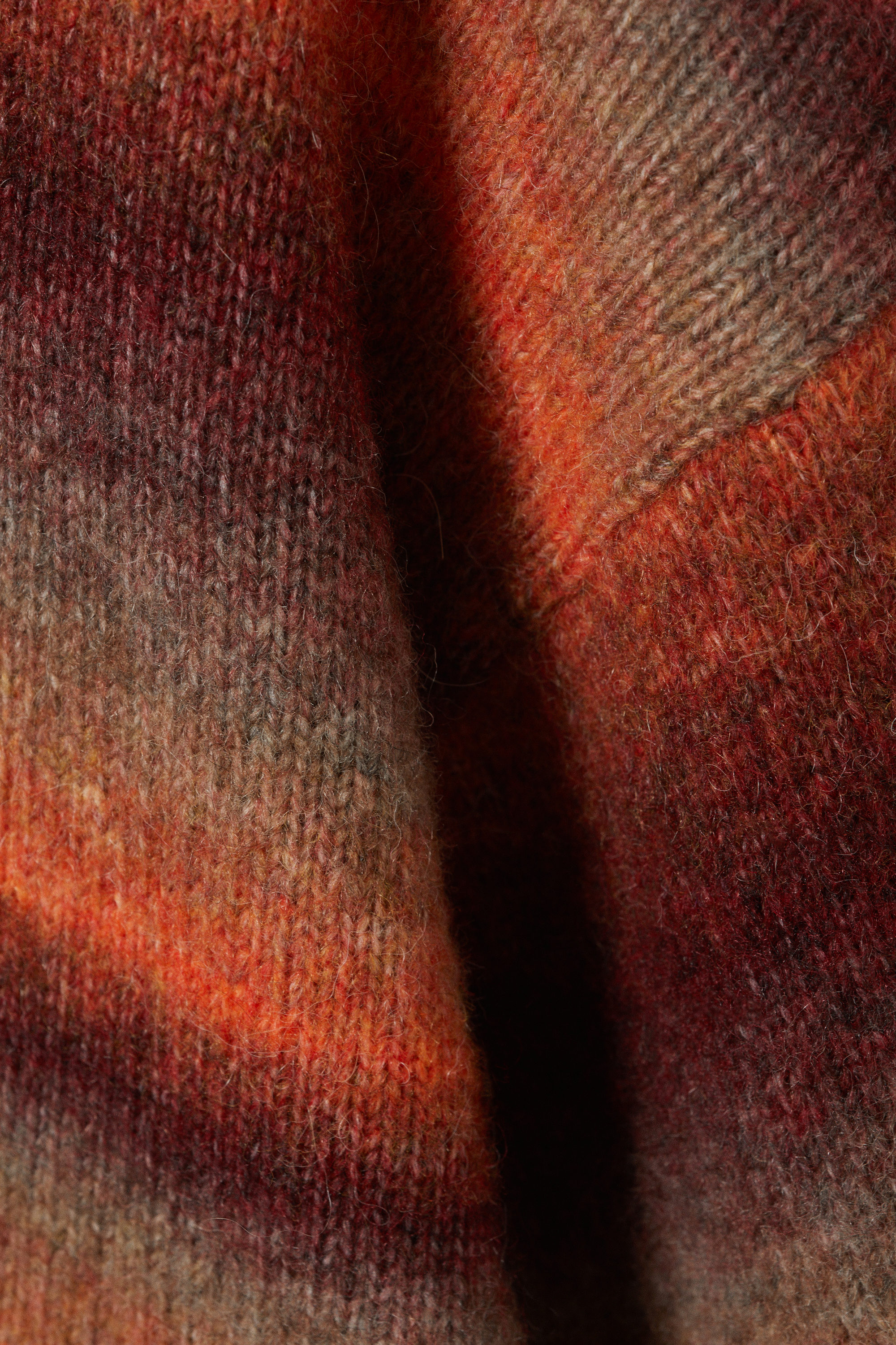 Orange Space Dye - Space-dyed gebreide trui - Loose Fit - 5