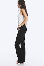Black - Low Rise Flared Suit Trousers - 2