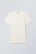 Weiß - Transparentes Ripp-T-Shirt - 3
