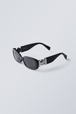 Schwarz - Sonnenbrille Run mit Metalldetail - 1