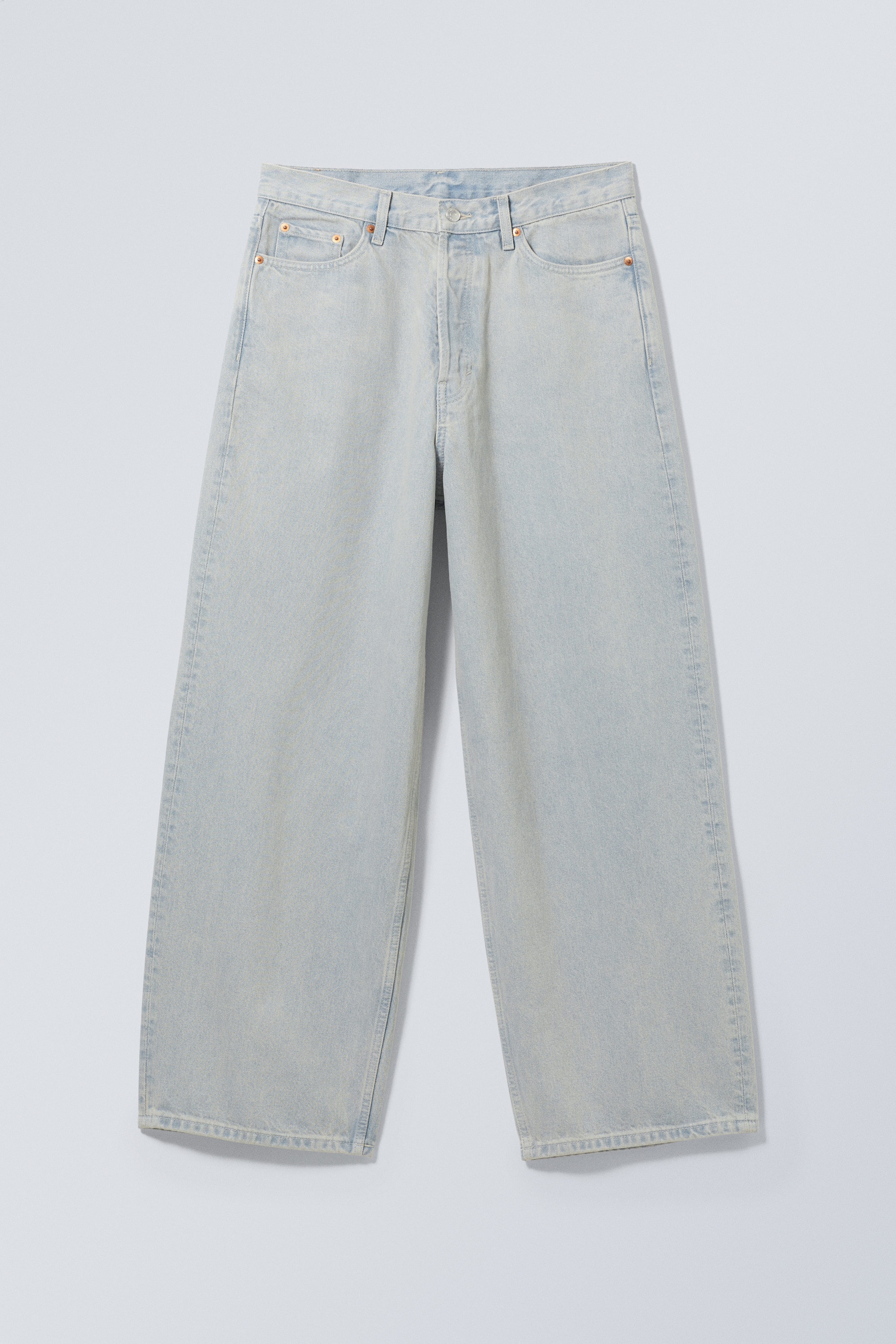 Arktisblau - Astro Mid Waist Loose Baggy Unisex Jeans - 1