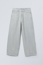 Arktisblau - Astro Mid Waist Loose Baggy Unisex Jeans - 1