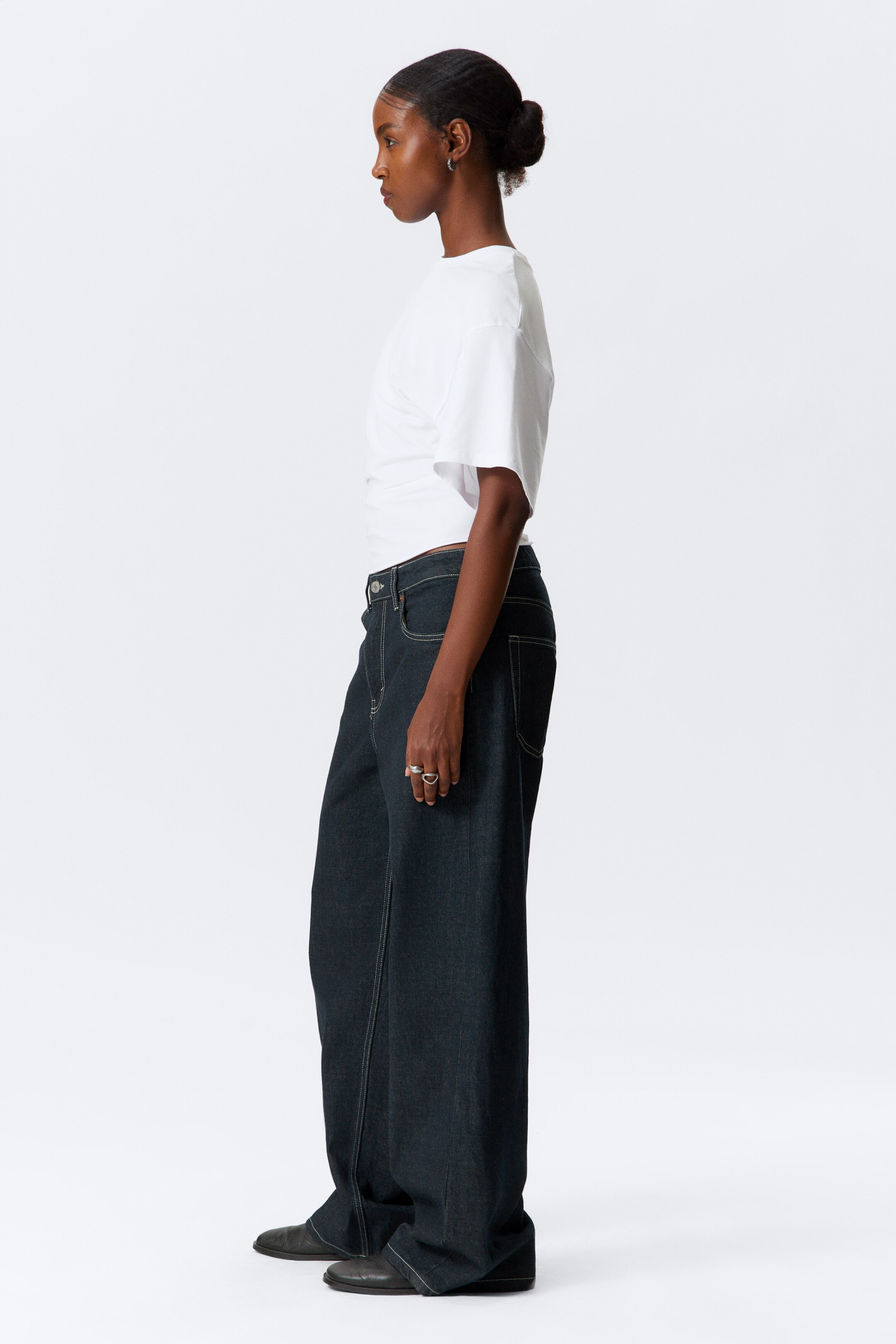 Grösseres Bild ansehen: Missy Low Rise Loose Straight Leg Jeans - Blue Rinse - Dunkelblau - DAMEN | H&M CH 4