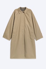 Dusty Beige + Dogtooth - Oversized Reversible Car Coat - 0