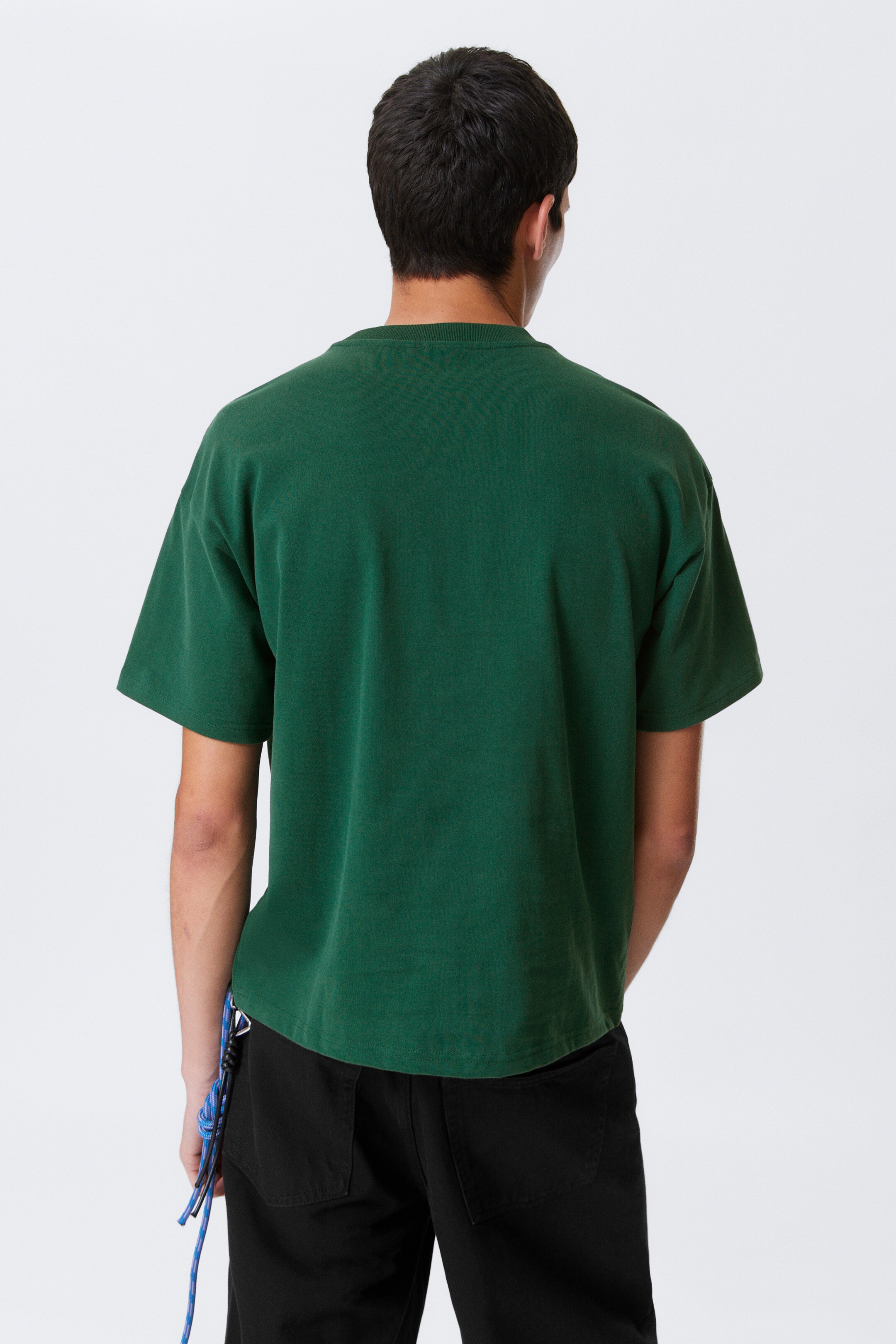 Visa större bild: Boxig t-shirt - Mörkgrön - HERR | H&M SE 3