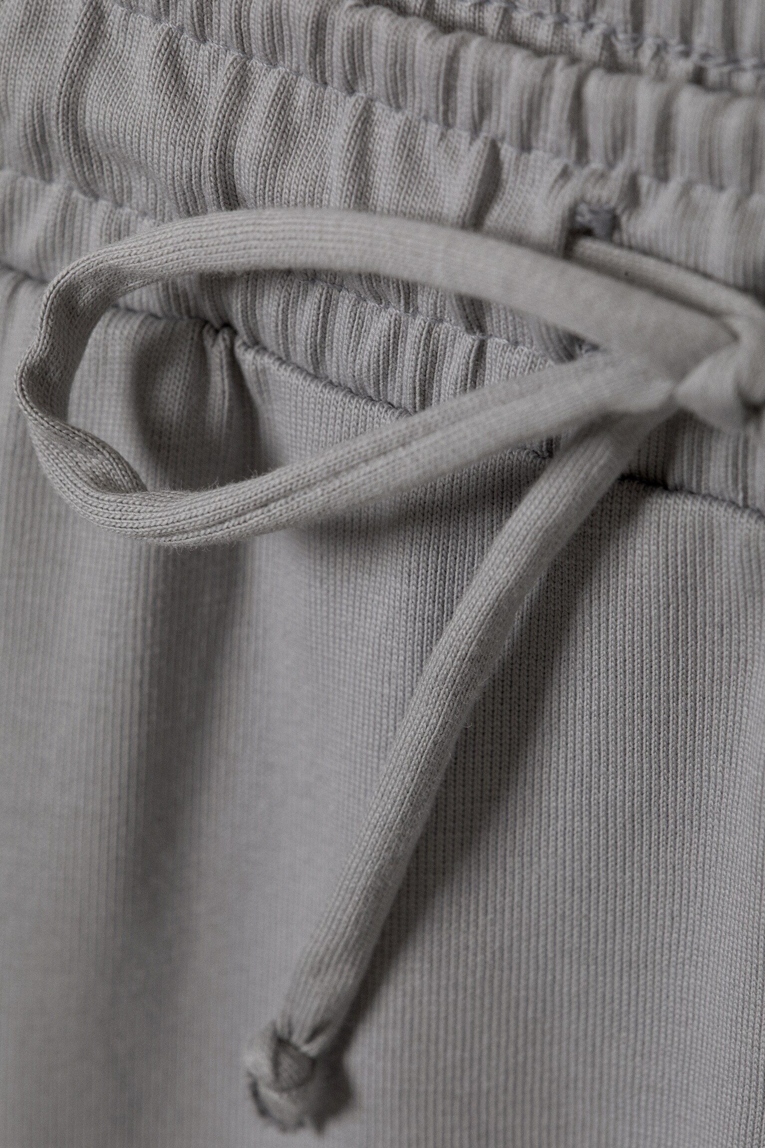 Loose Fit Wide Leg Jersey Trousers - Šedá - 2