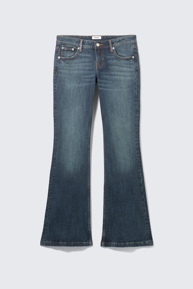 Jeans svasati con strass - Blu scuro - 1