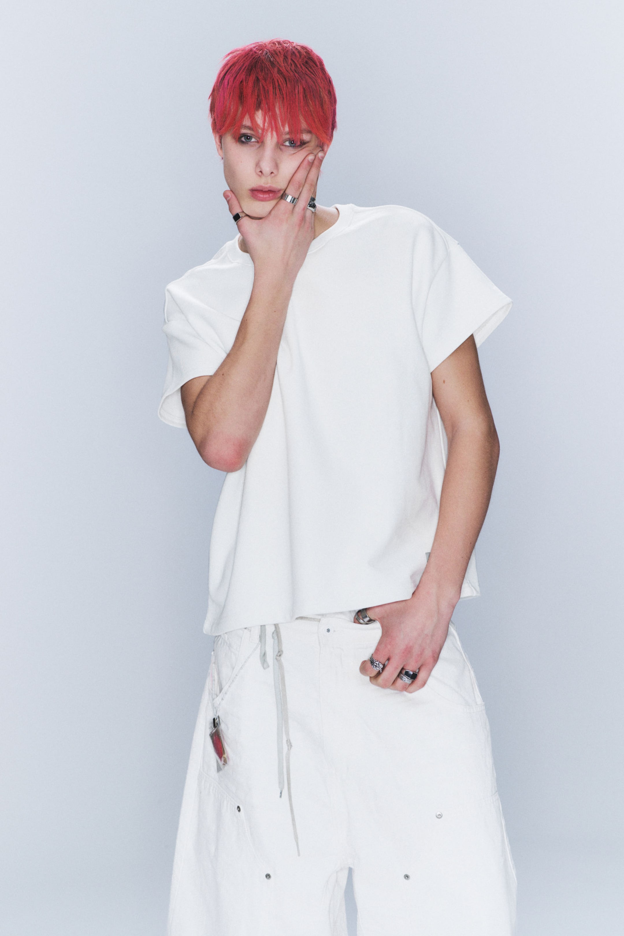 #E8E9E7 - CM x LB Printed Boxy Short-Sleeved Unisex T-shirt - 1