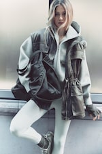 Dark Grey - Oversized Padded Utility Vest - 0