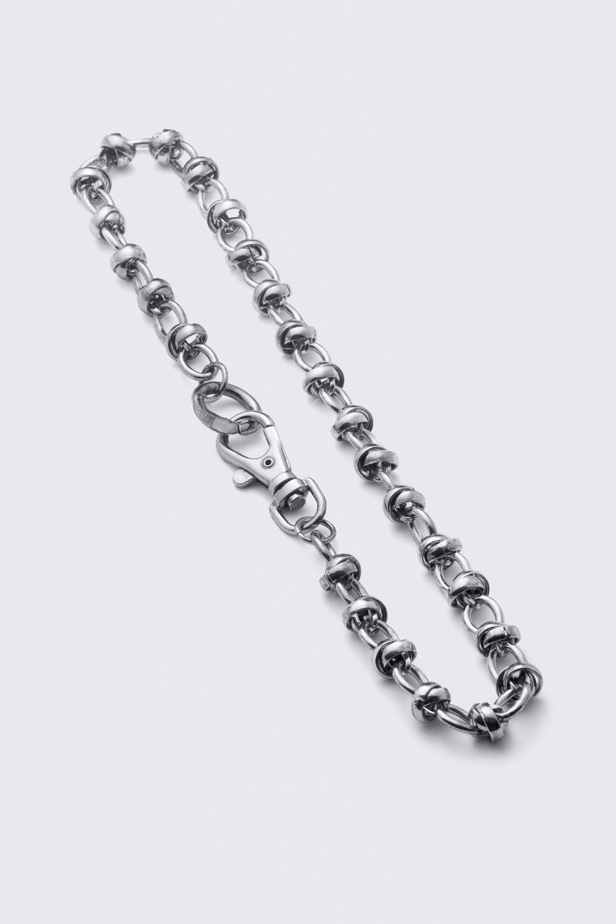 Silver - Chunky knuten länkbyxkedja - 2