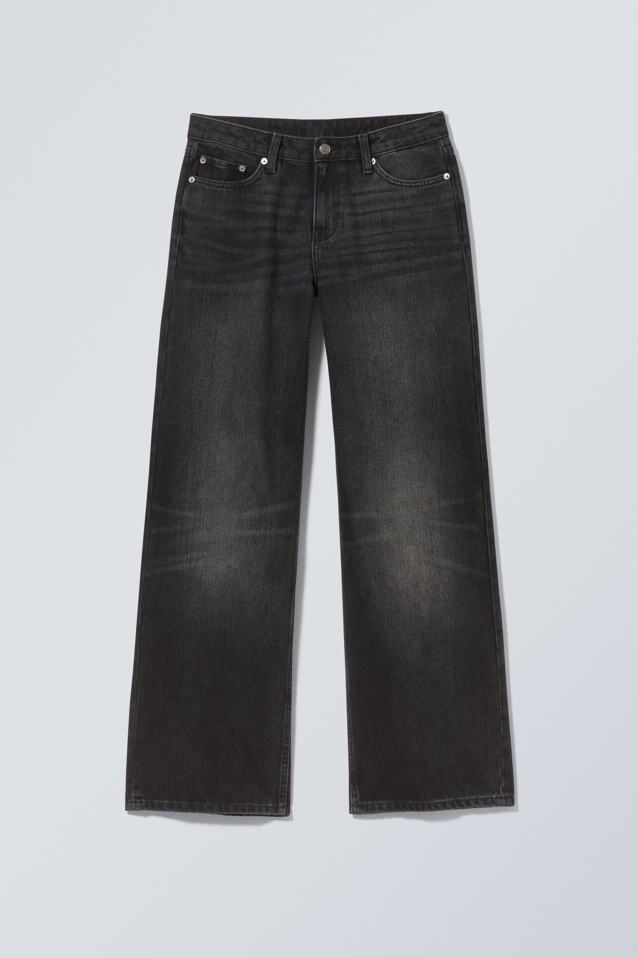 Black Stream - Schwarz - Ample Low Waist Loose Wide Jeans - 0