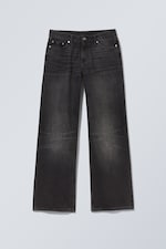 Black Stream - Schwarz - Ample Low Waist Loose Wide Jeans - 0
