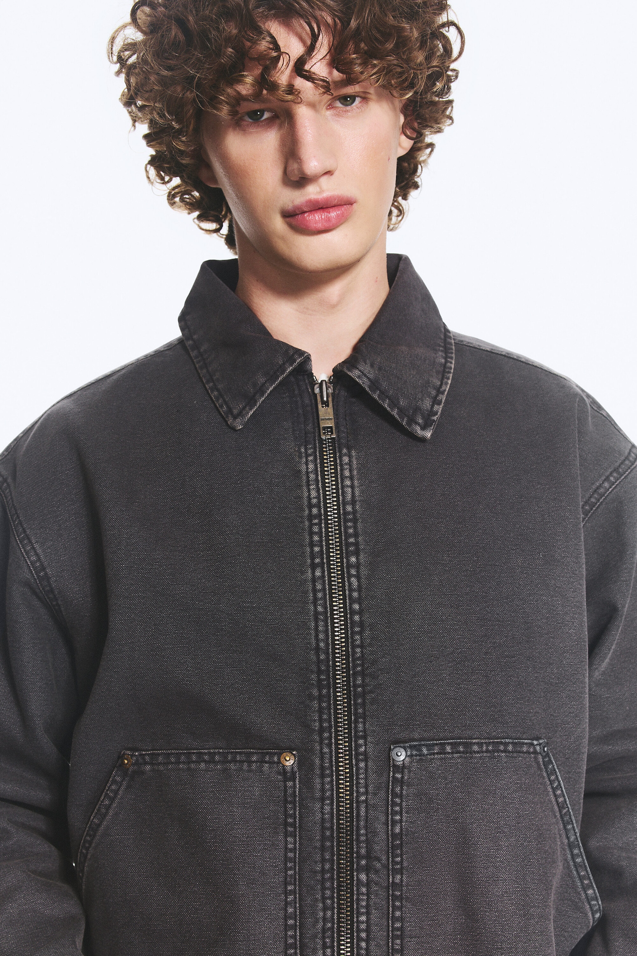 Noir délavé - Relaxed Washed Utility Jacket - 2