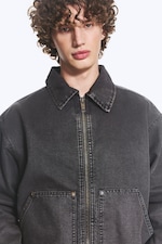 Noir délavé - Relaxed Washed Utility Jacket - 1