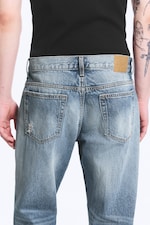 Blue Repair - Medium Blue - SPACE MID WAIST RELAXED STRAIGHT JEANS - 3