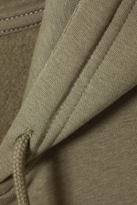 Kaki - Standaardhoodie met rits - 1