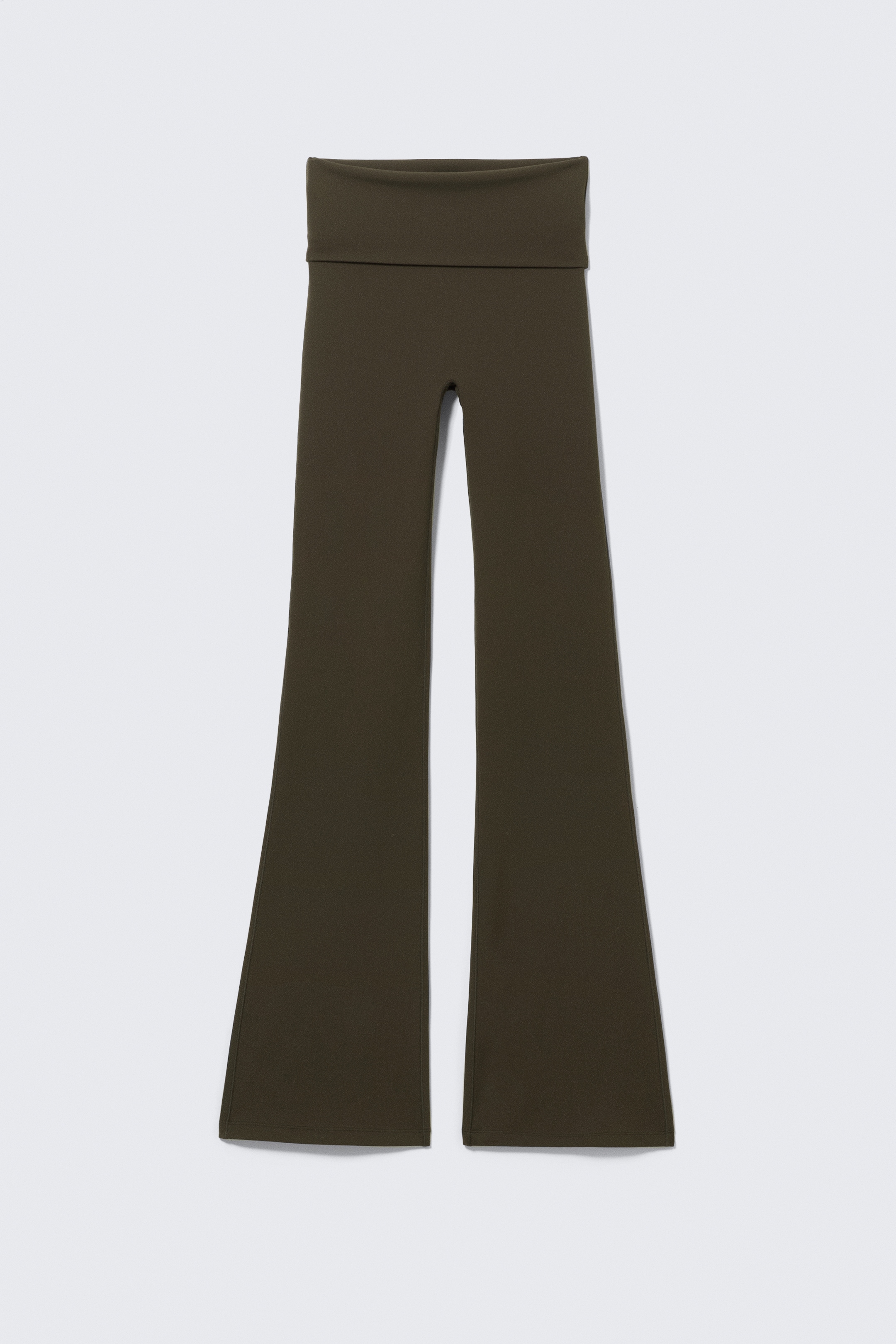 Nagyobb kép megtekintése: Hajtott derekú, trapéz jóganadrág - Sötétbarna - NŐI | H&M HU 1