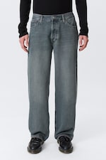 Blue One - Dark Blue - Sphere Low Rise Loose Straight Leg Jeans - 1